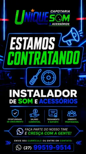 Instalador de som e acessórios
