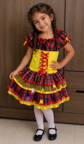 Vestido junino 8 anos 