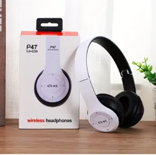 Fone de Ouvido Bluetooth P47 Wireless 5.0 com Micro SD Stereo Over-ear