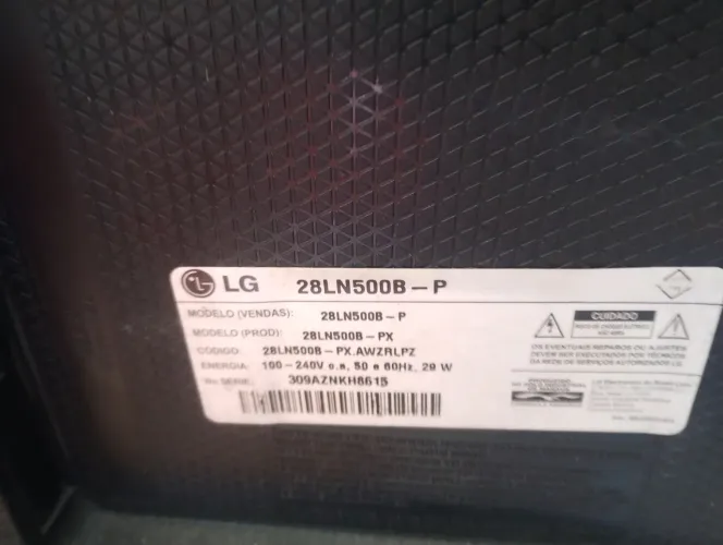 Tv LG 28 polegadas displays quebrado para retira pecas