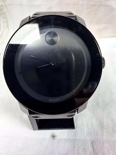 Relógio Movado Bold Large All Black 3600306 Swiss Made Couro