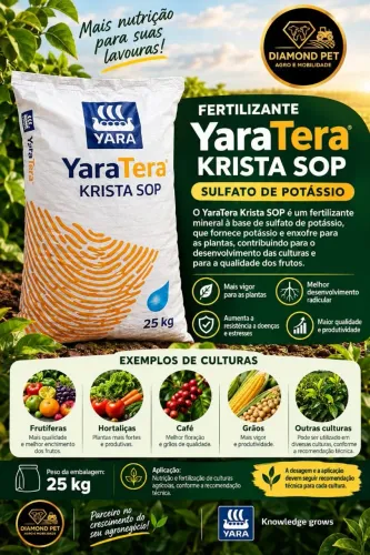 Fertilizante YaraTera Krista SOP - 25 kg