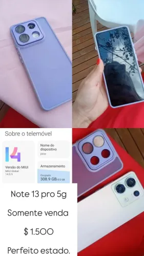 Note 13 pro 12ran 512Gigas, semi novo com Nota 