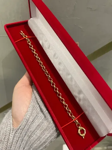 Pulseira portuguesa ouro 18k