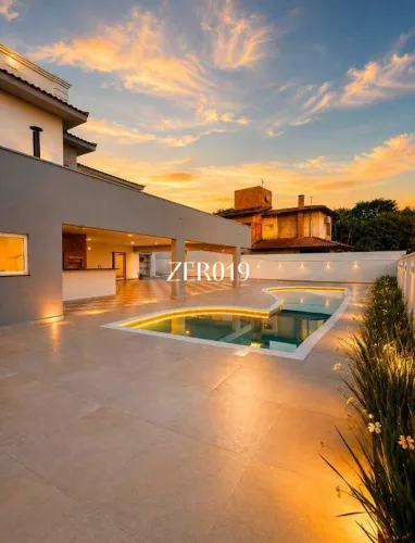 Casa à venda em condomínio de alto padrão em Campinas/SP 4 suítes, piscina e 872 m² de te