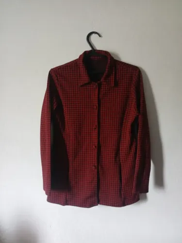 Blazer Xadrez vermelho feminino