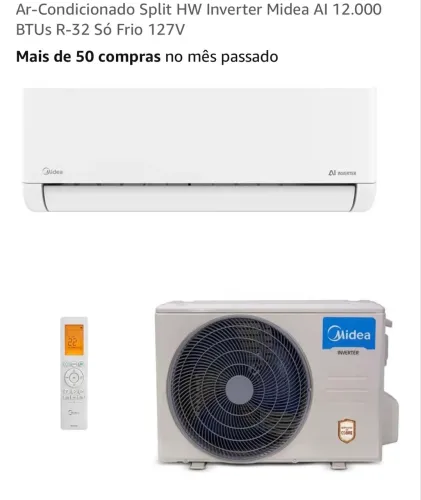 Ar Condicionado tecnologia R32 - 127v Midea 12.000btu lacrado
