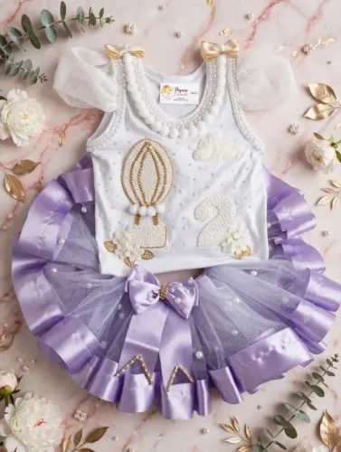 Conjunto Infantil Personalizado Body + Saia