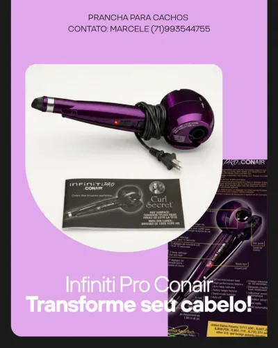 Infiniti pro CONAIR (para cachos), chapinha profissional de Titanium
