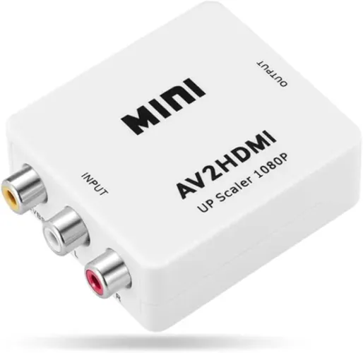 Adaptador Conversor AV RCA para HDMI Escalonamento Hardware Full HD
