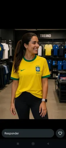 camisa do brasil amarela feminina atacado e varejo