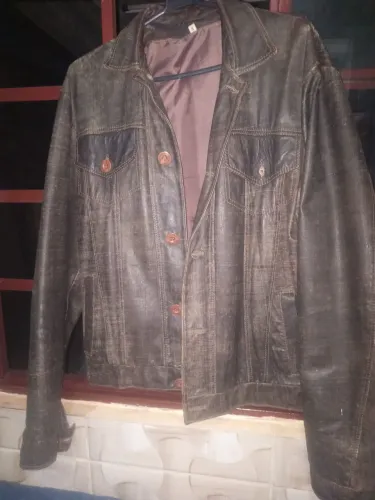 Jaqueta de couro masculino tamanho g
