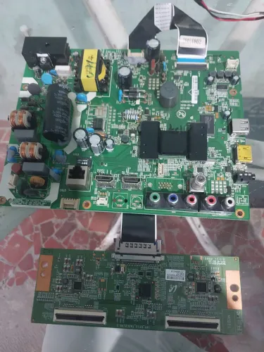Placas mãe + placa t-com + tampa alto falantes e controle toshiba mod: tv led SL 40L2400