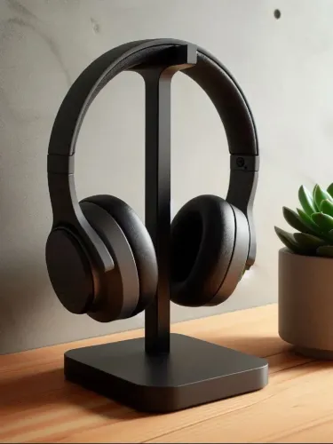 Suporte de mesa para fone de ouvido 