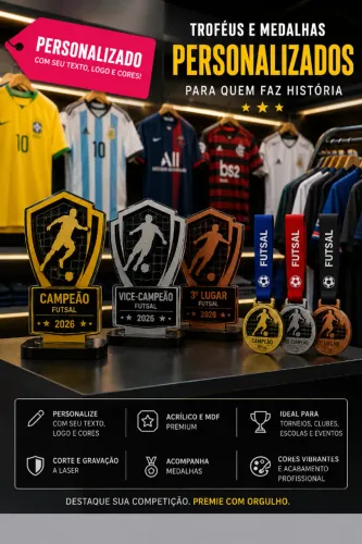 Troféu Premiação Torneio, Corporativo, Reconhecimento, Empresa