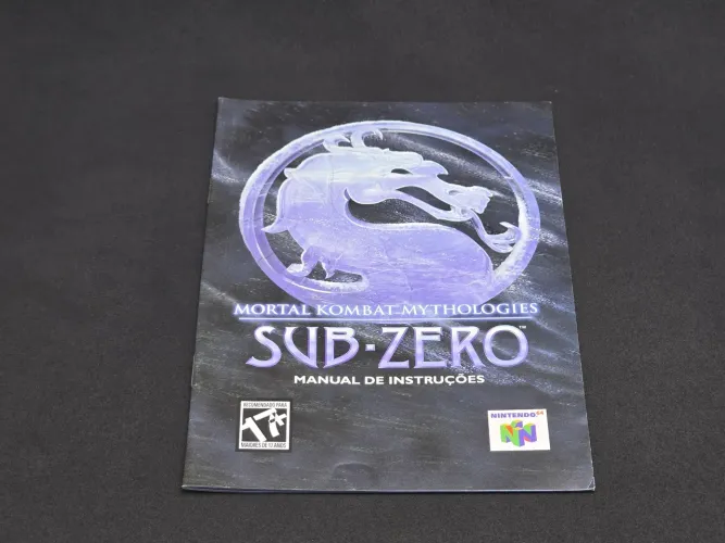 Manual Mortal Kombat Mythologies Sub-Zero Nintendo 64 GRADIENTE ORIGINAL