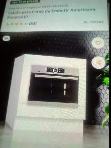 Balcão para forno de embutir, henn, branco hp
