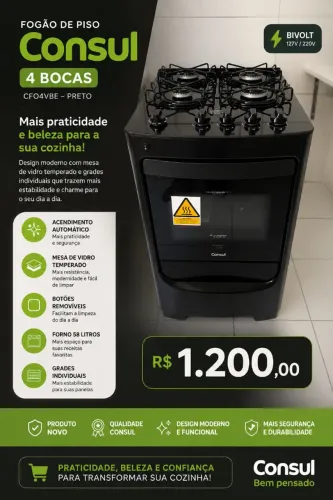 Fogão Cônsul 4 bocas