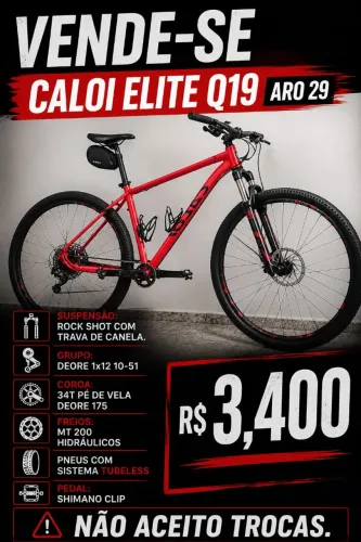 Caloi Elite Quadro 19 aro 29 MTB 
