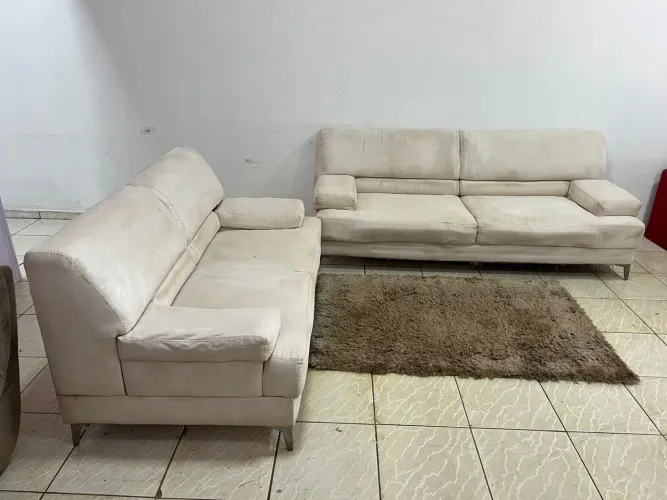 Sofá 2 e 3 lugares super confortável pés moderno Palito de ferro ((ENTREGO GRATIS))
