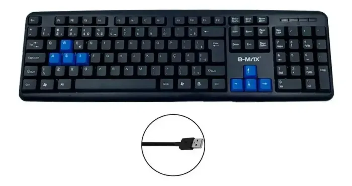 Teclado B-max Bm-t01 Português Brasil Cor Preto