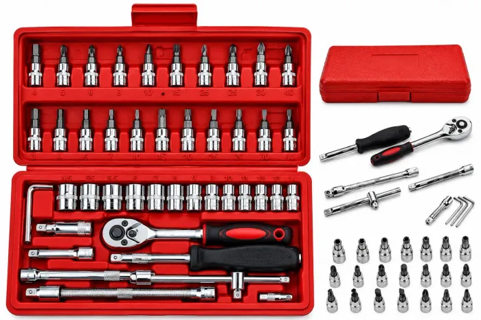 KIT DE FERRAMENTAS LACRADOS 46 PEÇAS