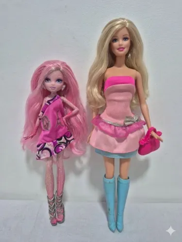 Boneca Barbie moda e magia com armário e fada