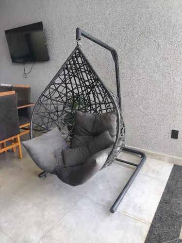 Balanço Suspenso Ninho de Chão com Suporte + Almofadas (Leia a Descrição).)
