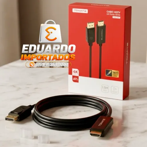 Cabo 4K Ultra HD de Vídeo Displayport para HDMI 1,5m pvc