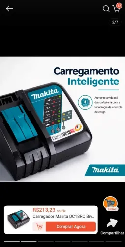 Carregador bateria makita 18v