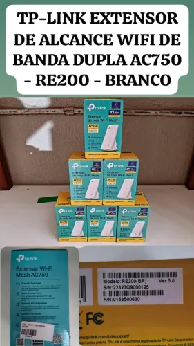 01UN: TP-LINK WIFI AC RE200(BR) AC750 DUAL BAND EXTENSÃO WIFI