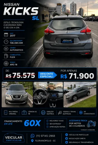 Nissan Kicks SL 1.6 16V Flexstar 5P Aut. 2017