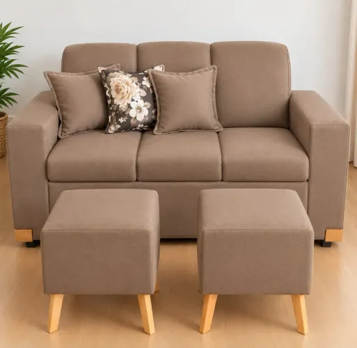 Sofá com pufs de luxo 599 reais