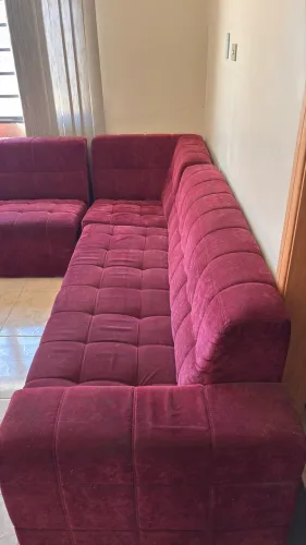 Sofá Bordô 7 lugares