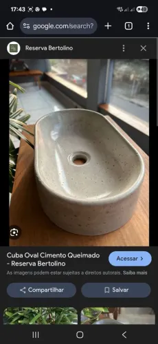 Cubas de sobrepor em concreto
