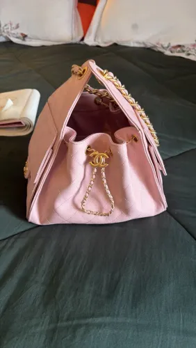 Chanel rosa hobo tamanho p/m