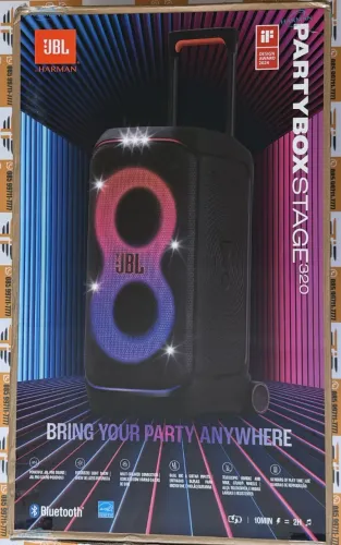JBL PartyBox Stage 320 Bluetooth Amplificada Portátil 240W Preta