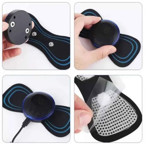 Mini Massageador Elétrico Portátil Recarregável 19 velocidades