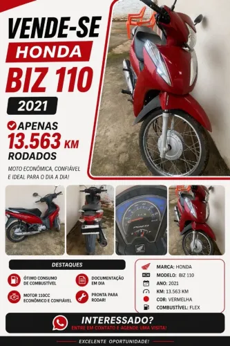 Vendo moto Honda biz 110