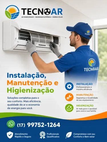 instalação , manutenção e higienização de ar condicionado em até em 12x