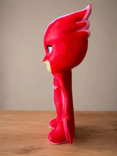 Coruja brinquedo boneco super herous