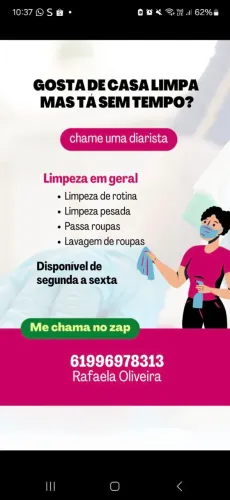 Ofereço meus serviços de diarista