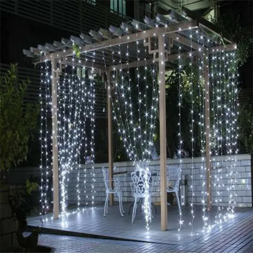 Cortina de Led Branco Frio 110v 3 X 2m 300 Leds Só Pisca 8 Funções 
