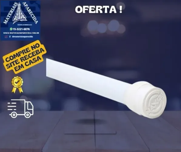 Varao Cortina Box Banheiro Reto Metal- NOVO