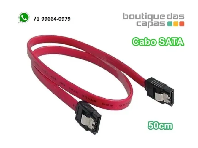 Cabo SATA 180°/90 PlusCable 50Cm para HD, SSD, CD/DVD