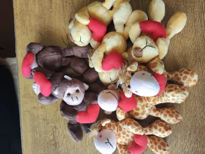 Mini Bichos de Pelúcia 9 unidades