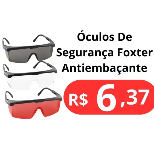 Óculos De Segurança Antiembaçante Foxter 