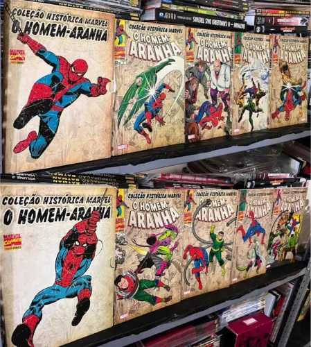 Homem aranha coleção histórica marvel 1 a 8 + box