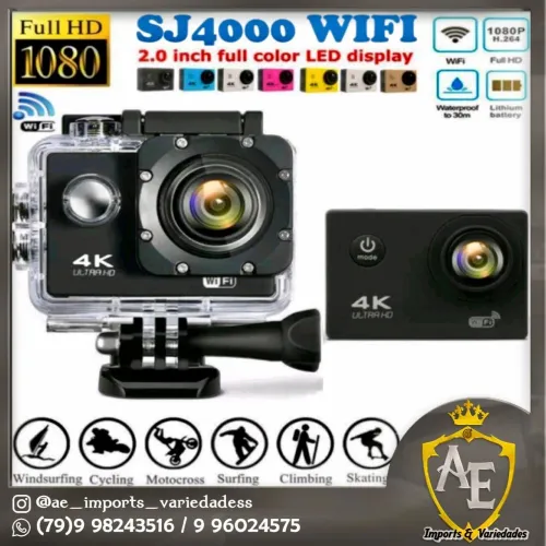 Câmera esporte e de ação estilo go pro