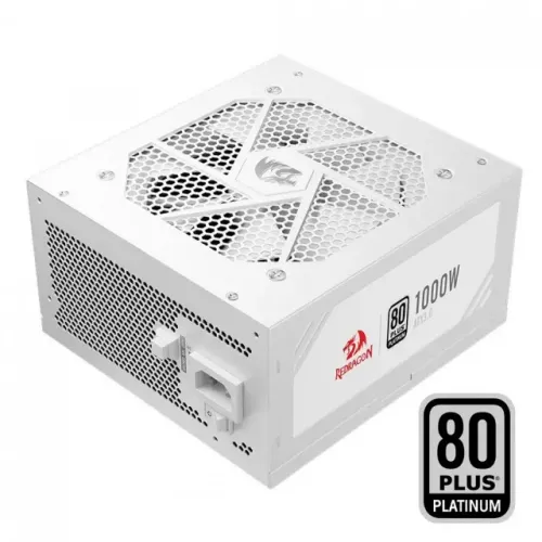 Fonte ATX 1000W PFC Ativo 80 Plus Platinum Redragon Full Modular White PCIe 5.0 - WZetta